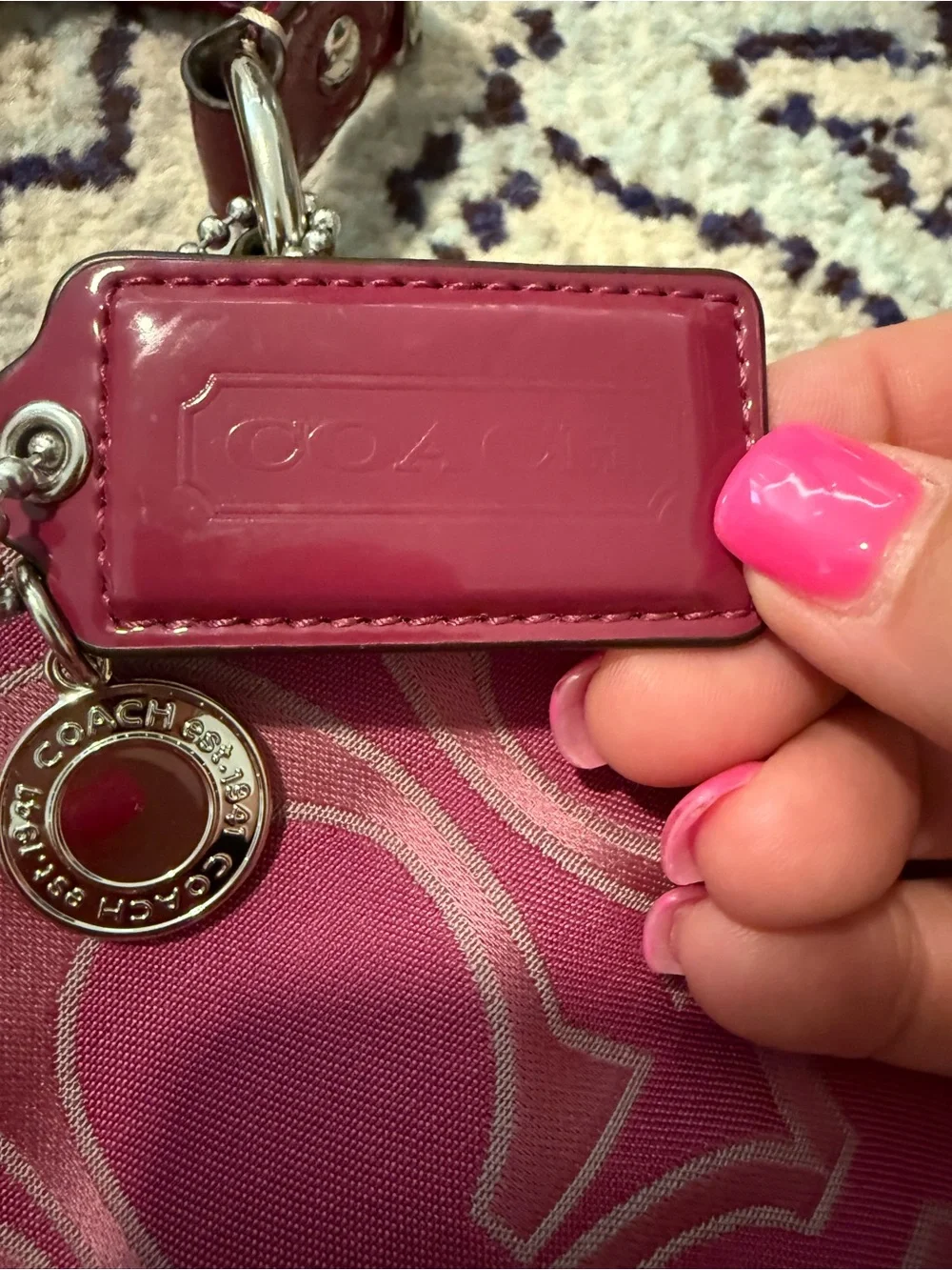 Coach Poppy shoulder bag style no. F1280-F19450 in raspberry/fuchsia